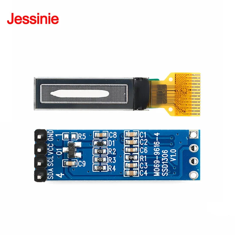 0.69 Inch OLED Display 0.69'' LCD SSD1315 Driver I2C Serial Screen 96x16 White 14Pin Solder Type Bare Screen 4Pin Module