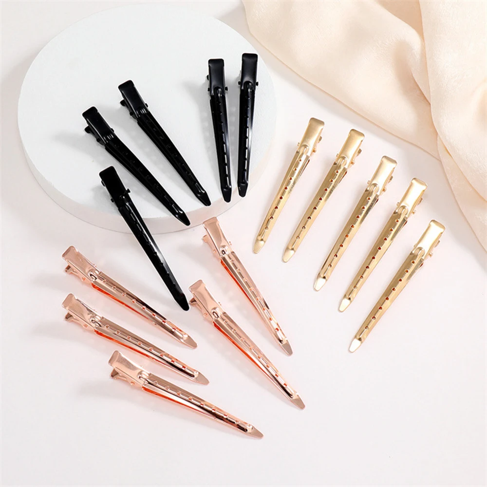 

Steel Hairdressing Clips Pointed Tip Metal Hair Clips Hair Sectioning Clips Resistant To Deformation For Diy Hair Care Styling