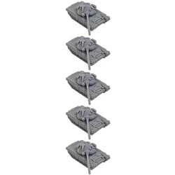 5PCS 1/144 Scale T-72BV Main Battle Tank Static Model 3D Printing Combat Tanks Toys DIY Part Collection for Military Enthusiasts
