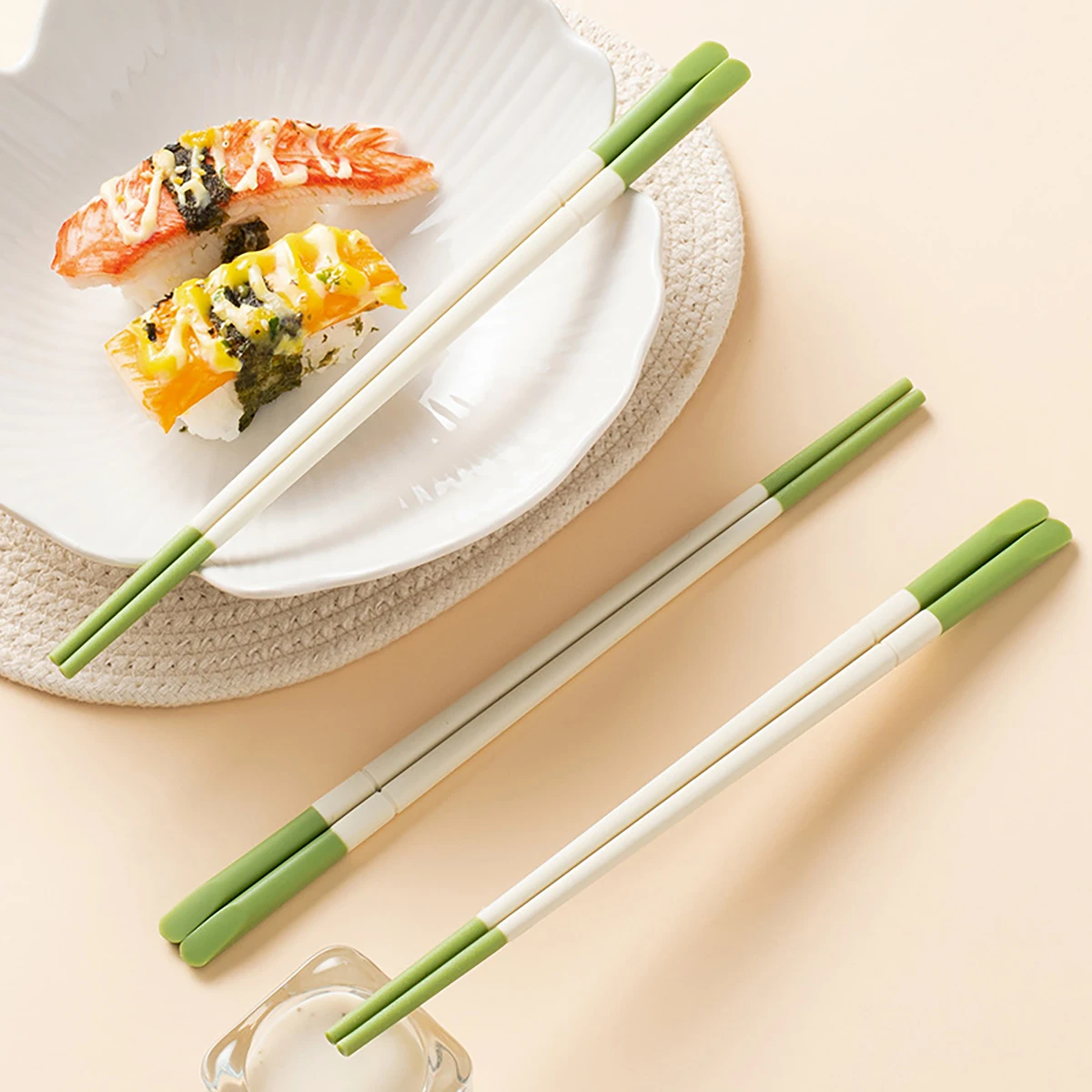 5Pairs Food Grade Silicone Chopsticks High Temperature Resistant Steel Core Mold Resistant Chopsticks Home Anti Slip Chopsticks