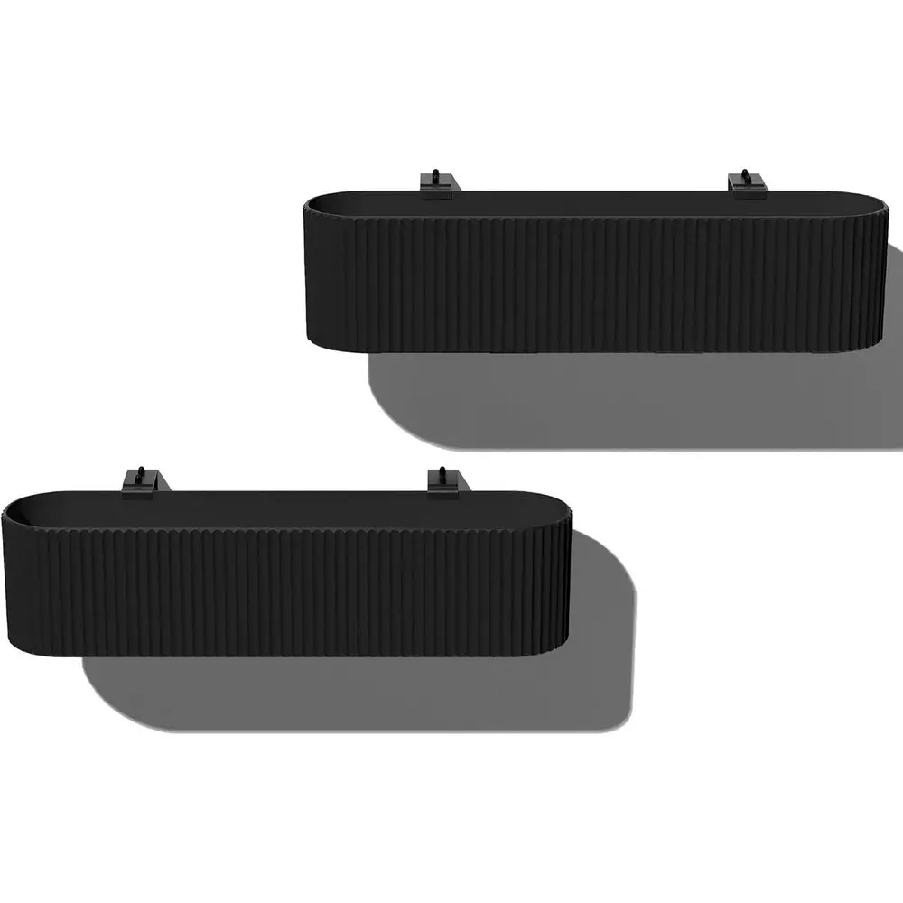 Hanging Planter Box or Windowsill/Balcony | Plastic-Stone Composite w/Railing Bracket | Decor or lowers