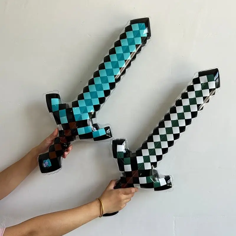 1/3/6 قطعة بكسل نفخ السيف فسيفساء لعبة بولي كلوريد الفينيل الوالدين والطفل لعبة الدعامة للحزب لعب الأدوار ألعاب تزيين في العطلة لعب الأطفال #4