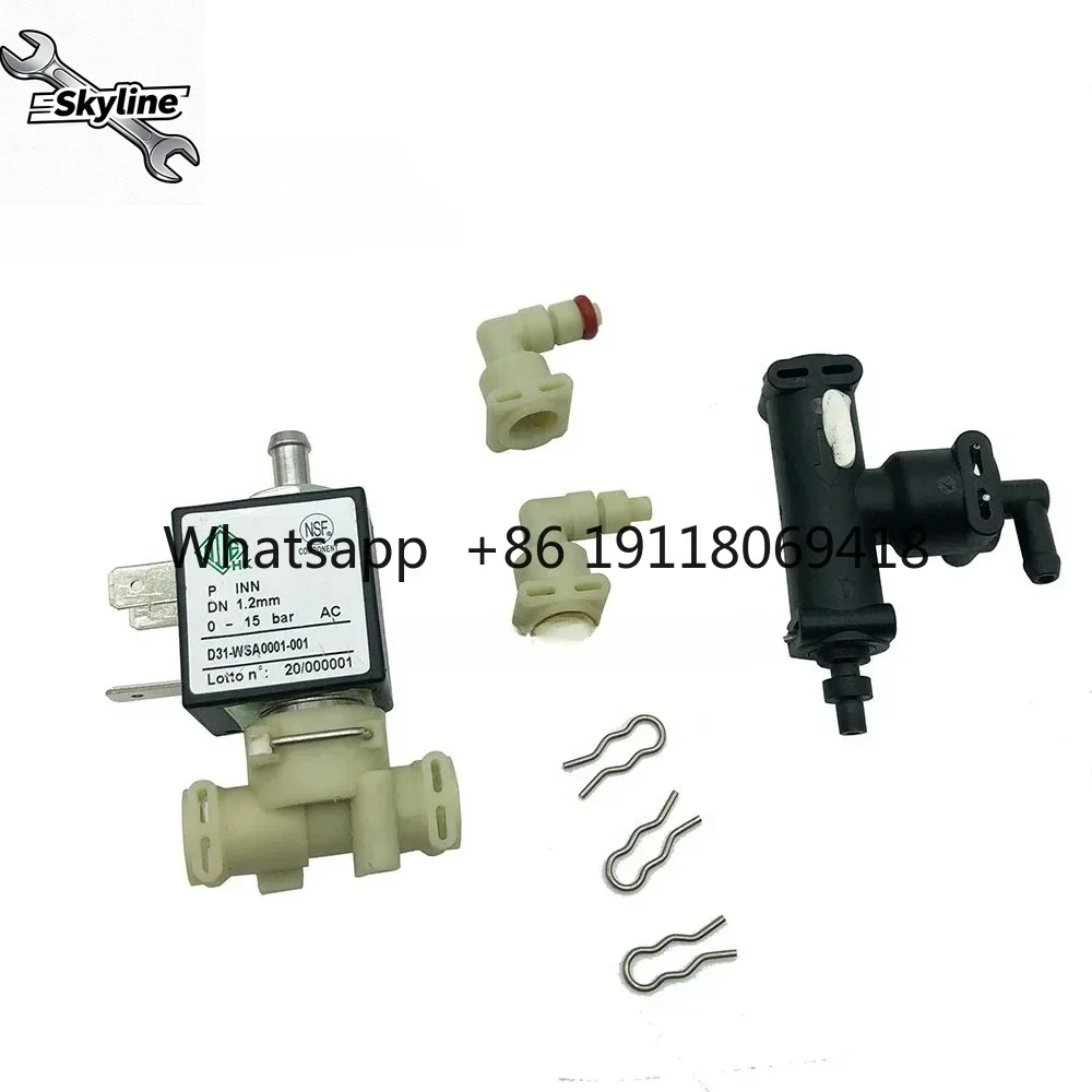 DN1.2mm 2-Position 3-Way AC230V 0-15Bar D31-WSA0001-001 Adapter Water Valve Solenoid Valve For Coffee Maker