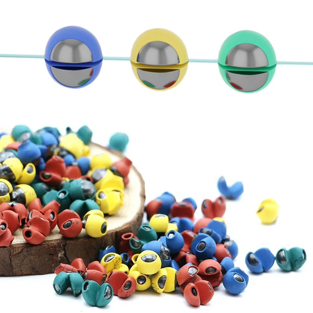 

50/100x Fishing Line Open Mouth Lead Sinker Clip Quick Install Bait Weight Removable Split Sinkers Fish Tackle Tool Accessories