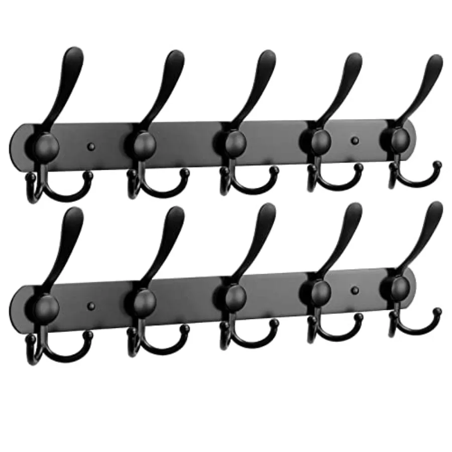 

Coat Rack Wall Mounted-2 Pack, Heavy Duty Bath Towel Hooks Stainless Steel Robe Hooks Holder, Metal Coat Hook for Towel Coat Ha