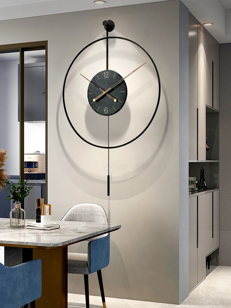 

Minimalist Wall Clock, Light Luxury, Modern Restaurant, Clock, Living Room Art, High end Wall Watch 2023 New Simple