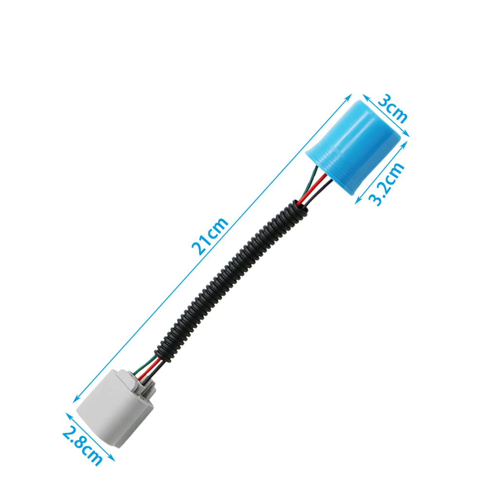 YSY 2Pcs 9007 9004 HB5 Male To H13 9008 Female Ceramics Conversion Connector Wiring Harness Headlight Plug Cable Socket Adapters