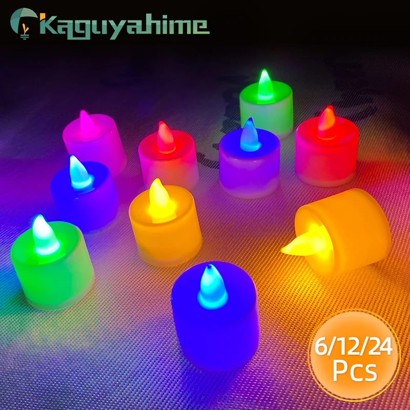 

Kaguyahime 6/12/24pcs Flameless LED Tea Candles Wedding Light Romantic Candles Lights for Birthday Party Wedding Decorations