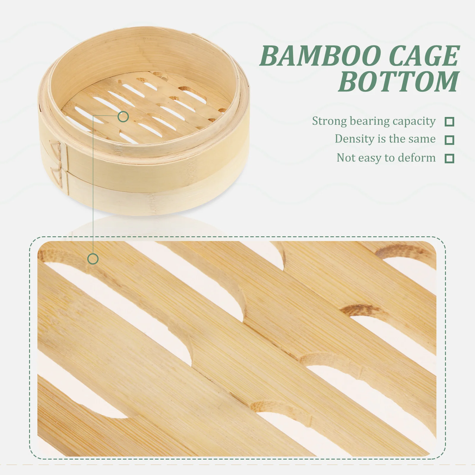 

Bamboo Steamer Kitchenware Premium Quality Practical Long Lasting Use Steaming Desserts Meat Rice Eggs Potatoes Corn