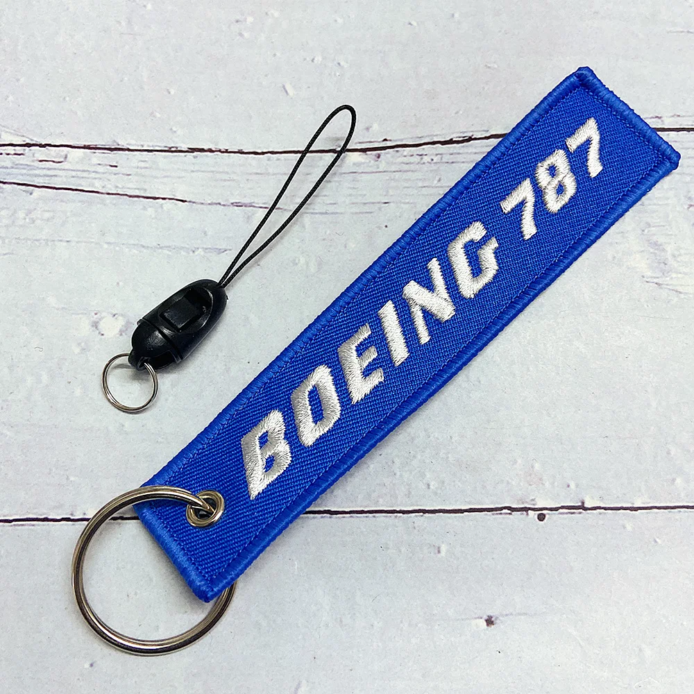 التطريز بوينغ 787 حزام الهاتف ل آيفون المعصم حزام ل ID بطاقة الصالة الرياضية قضية الهاتف الأشرطة شارة كاميرا GoPro سلسلة ل الطيار