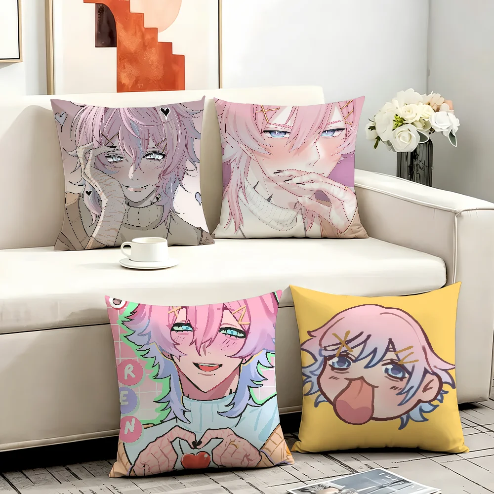 Game 14 Days W-With You R-Ren cushion cover Comfortable Decorative For Bedroom Living room Dormitory Picnic and Holiday