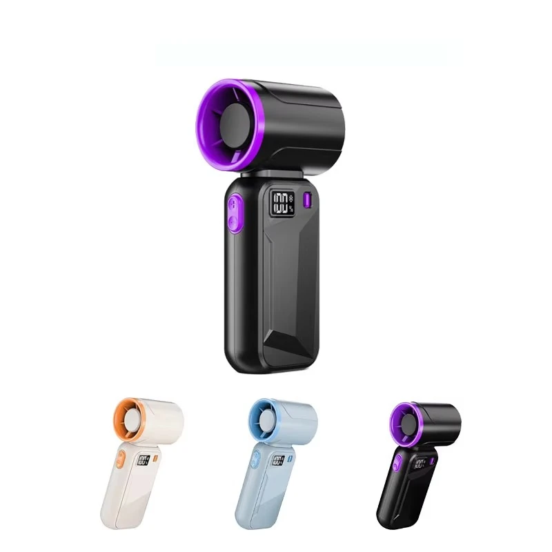 Handheld Mini Fan with Digital Display, Mute Desktop Cooling Fan, Portable Pocket Electric Fan