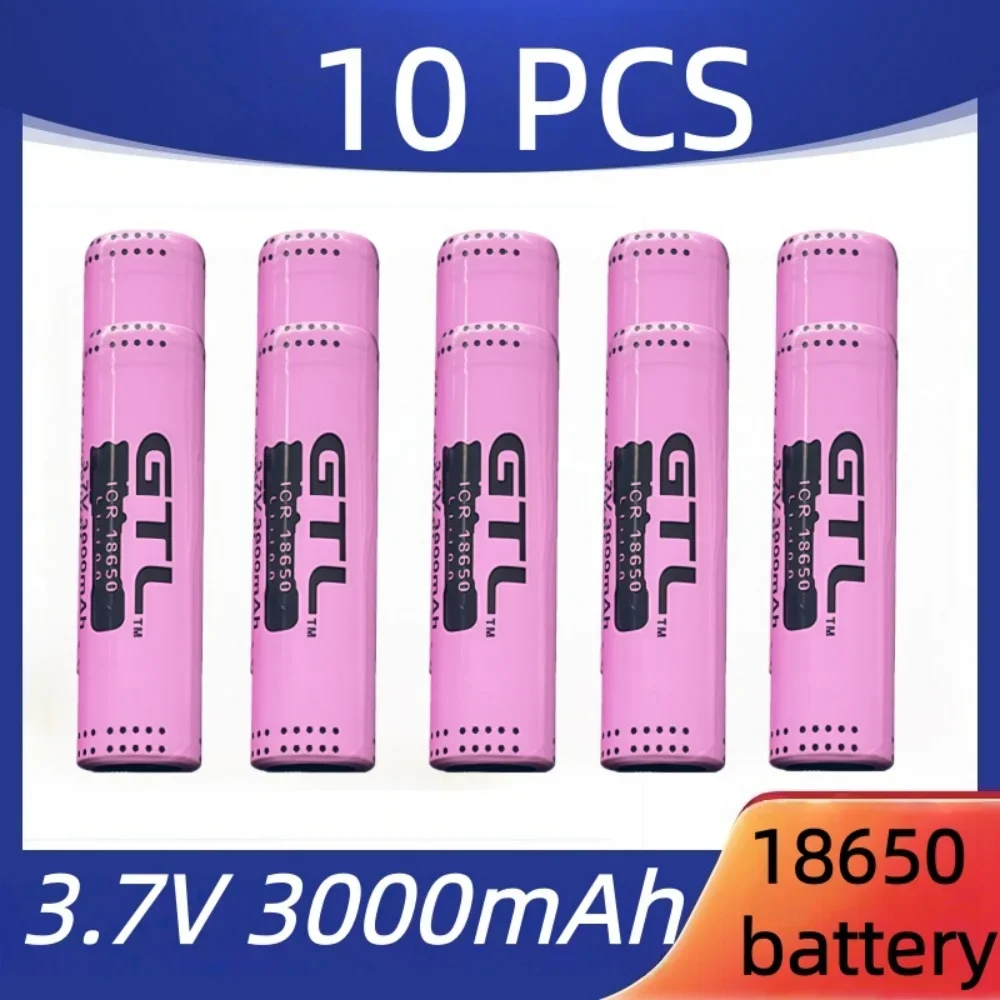 1-10PCS Brand New Grade GTL18650 Lithium Battery 3.7V 2600mAh Durable in Circulation