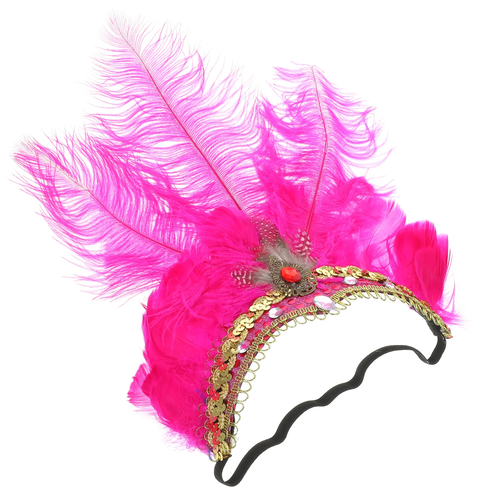 

Plumage Fascinator Headband for Women Carnival Party Wedding Photo Prop Decorative Headpiece Lightweight Comfortable Easy to