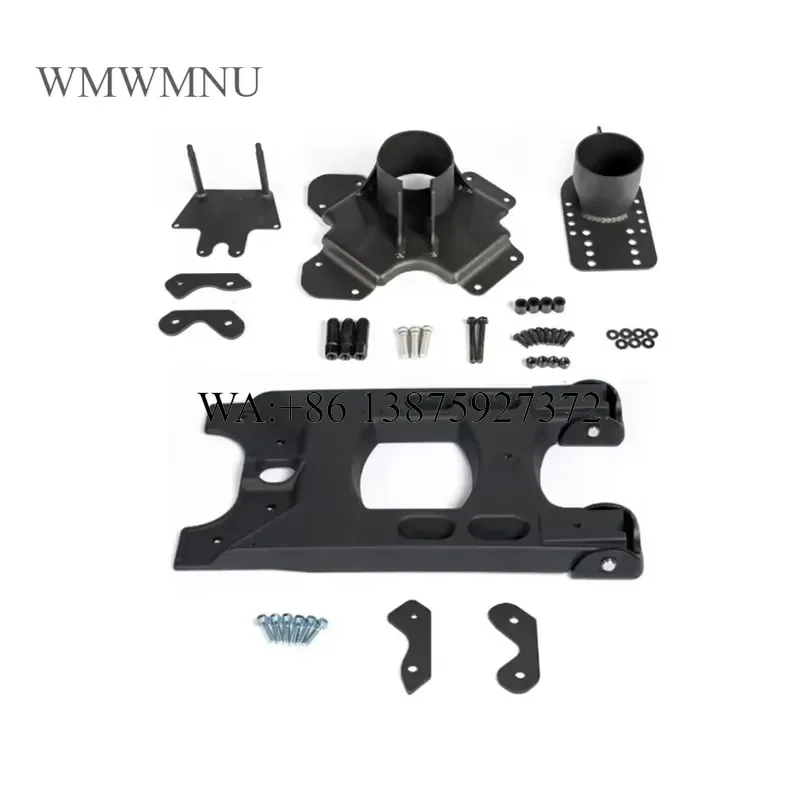Wmwmnu Heavy Duty Front Spare Wheel Holder Rack Mount Tire Carrier Kit Plug and Play for Wrangler JK 2007-2018