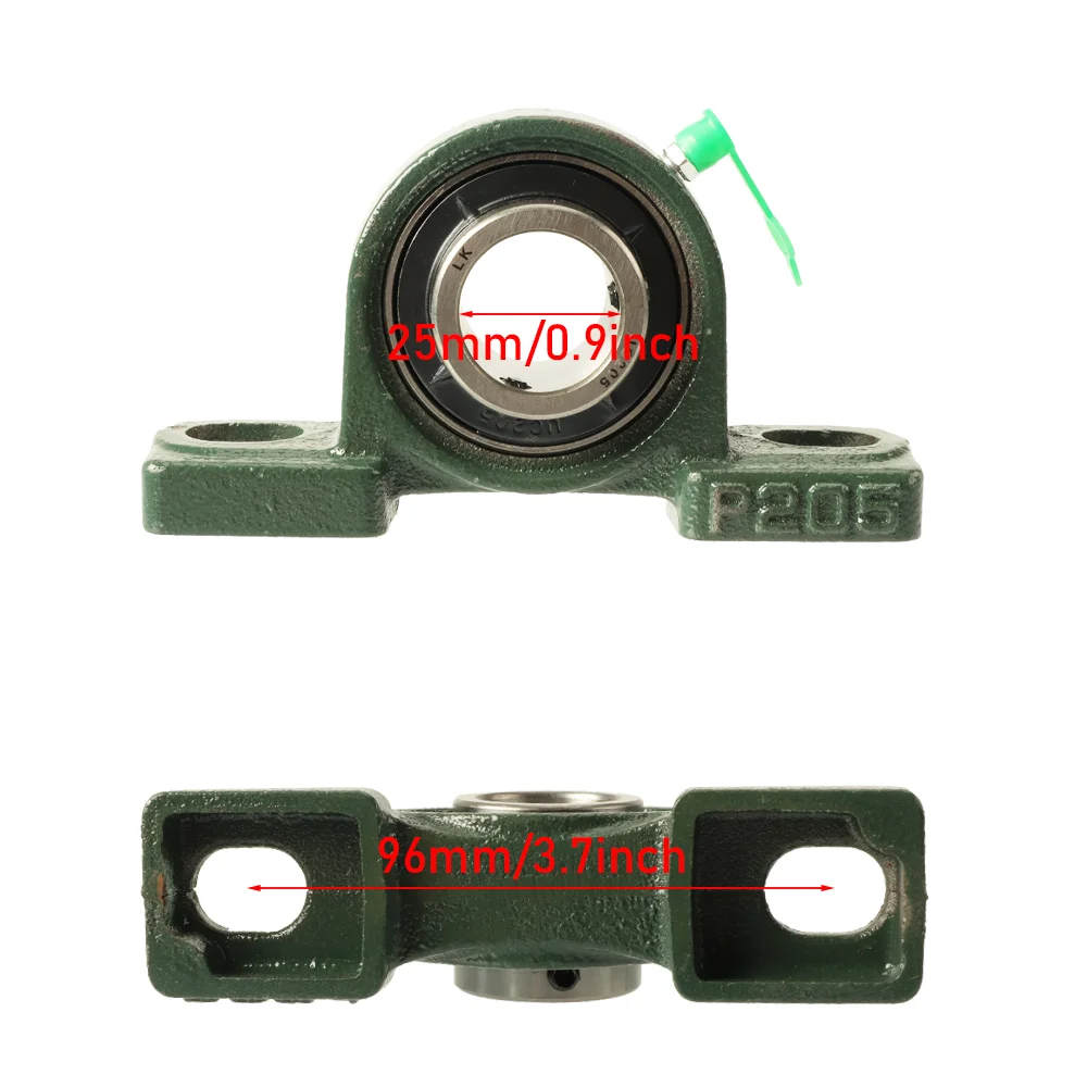 UCP204 UCP205 UCP206 UCP207 Pillow Block Bearing Bore 12/15/17/20/25/30mm Bolt Solid Base for Spindle