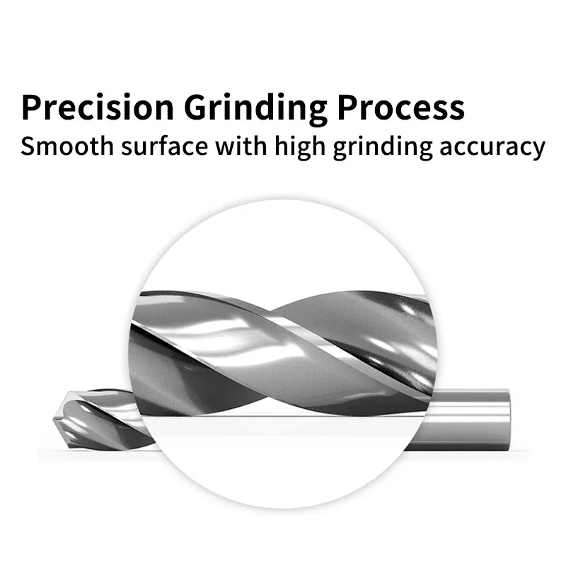 HILIXUN Broca de torção com cabo reto HRC55 1-20mm CNC Brocas de alumínio sem revestimento de carboneto Brocas Para Metal Сврола По erotталлу