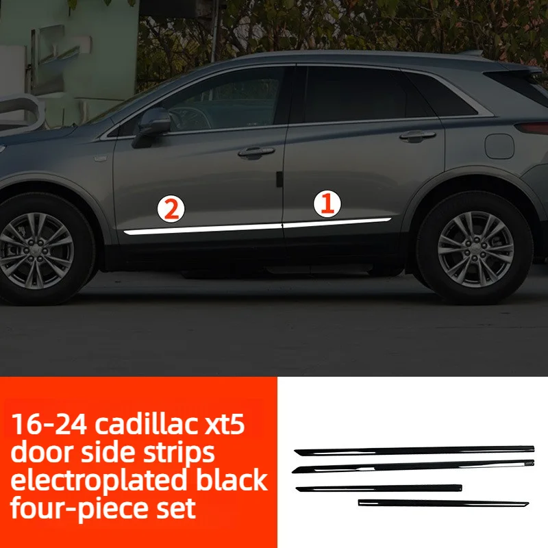 2017-2025 For Cadillac Xt5 Window Trim Modification Black Door Frame Chrome Protection Strip Car Accessories