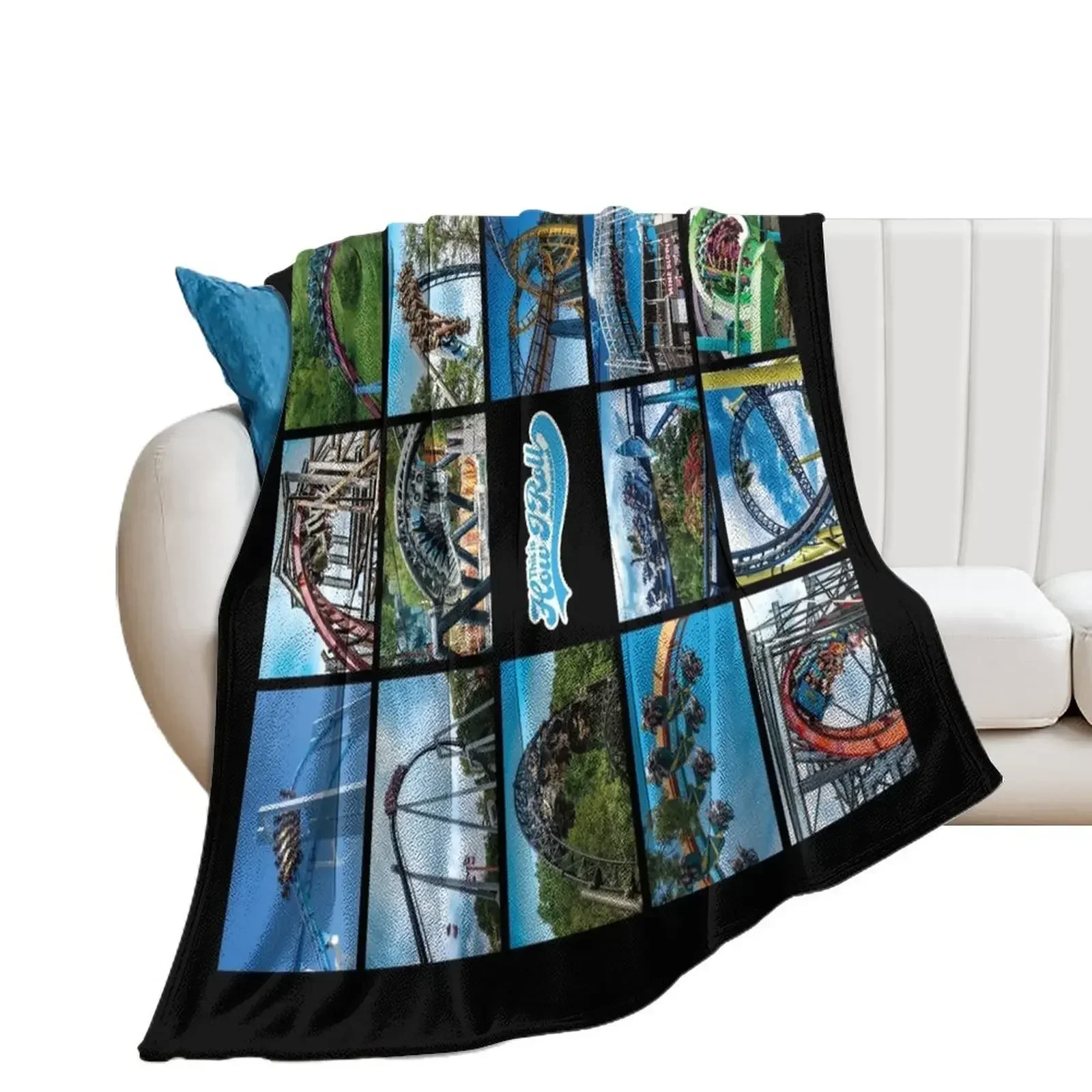 This is How I Roll Roller Coaster Collage Throw Blanket Sofa For Sofa Thin Fashion Sofas Blankets