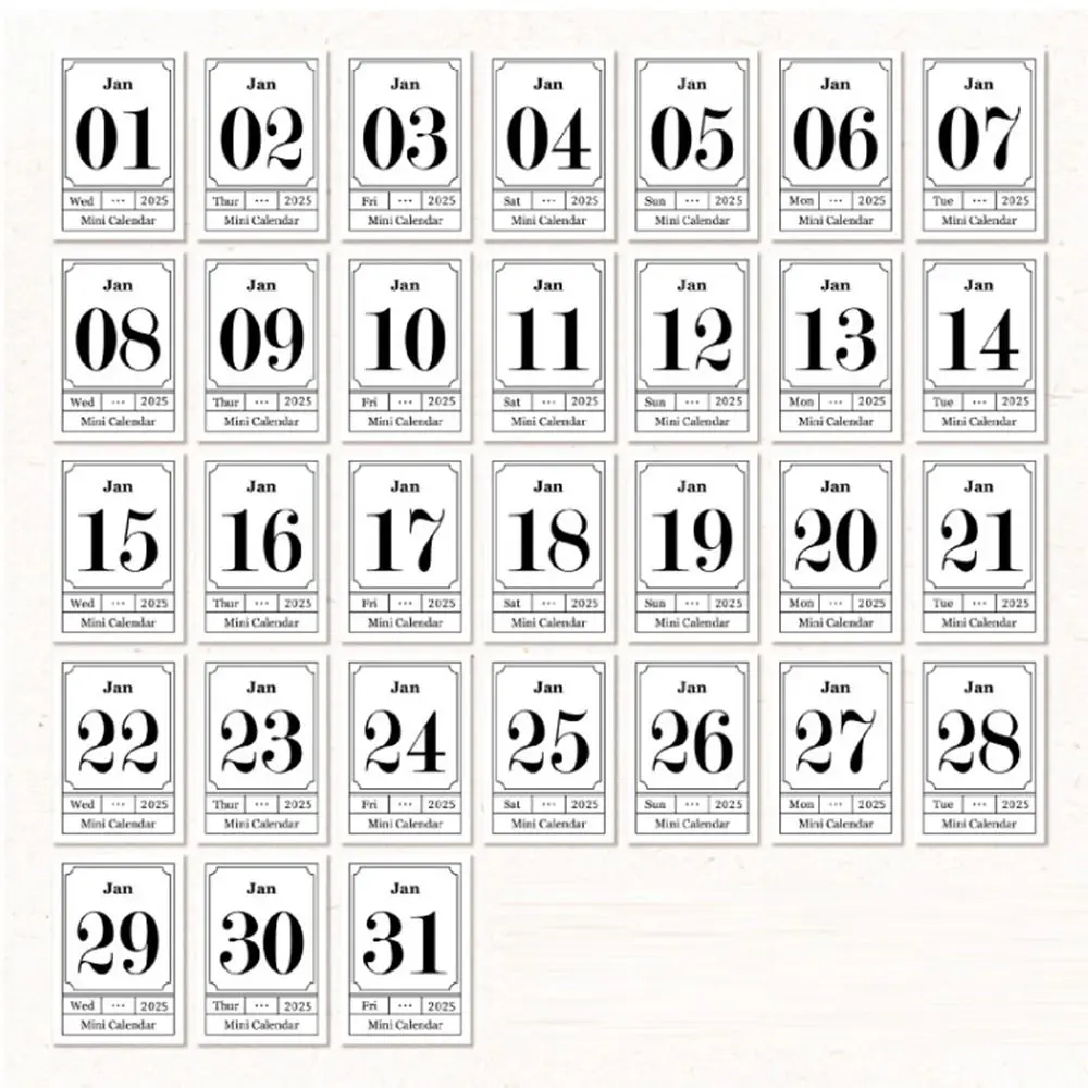 

367Sheets Tearable 2025 Calendar Book Thick Paper Portable Mini Desk Calendar January to December 2025 Planner Stickers