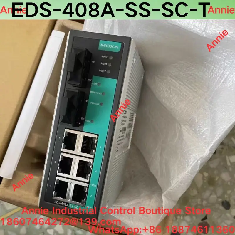 brand-new  MOXA EDS-408A-SS-SC-T industrial switch, 8-port network management type, V2.1.0 version