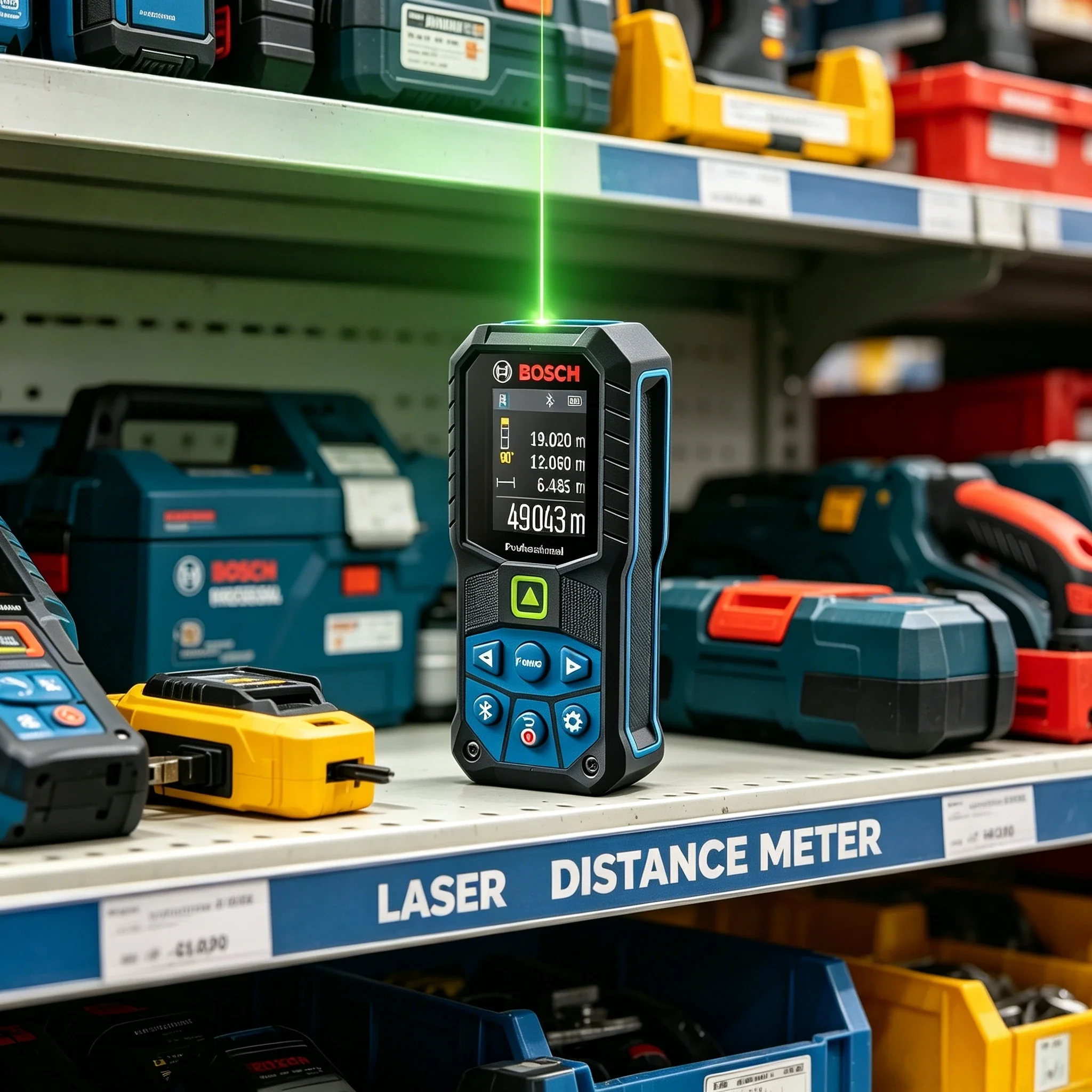 Bosch GLM 50-27 CG Professional Green Laser Distance Ruler, 50M Range, IP65 Protection, Bluetooth & App Remote Control