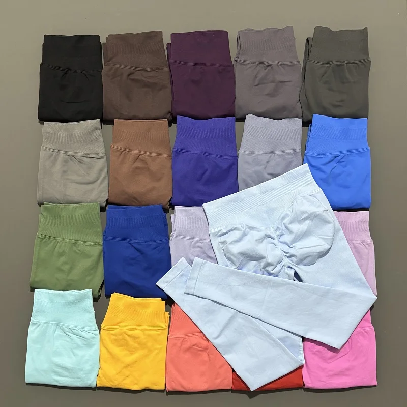 Women Sports Leggings Seamless Yoga Long Pants Exercise Scrunch Butt Leggings Bicycle Running Sportswear Gym Workout Pants