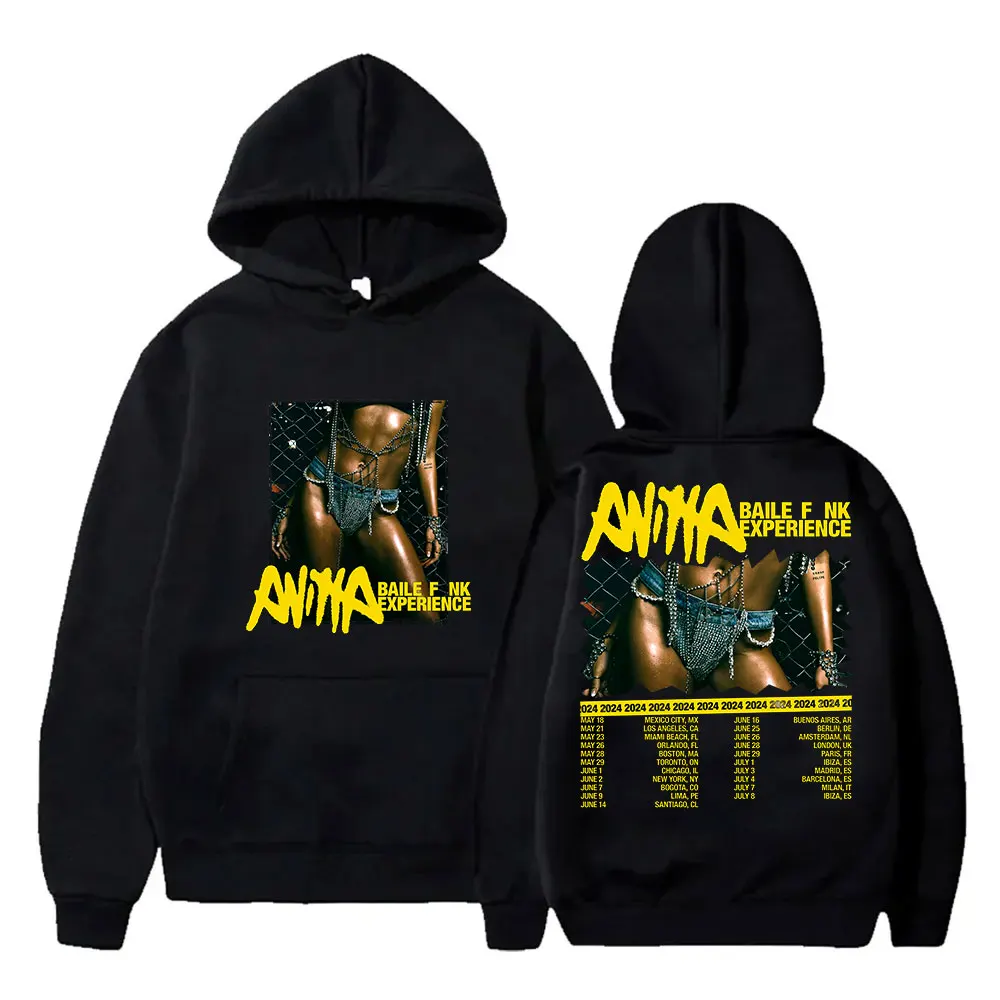 Anitta Baile Funk Experience Tour 2024 Hoodies Merch Women Men Long Sleeve Casual Sweatshirt Clothes