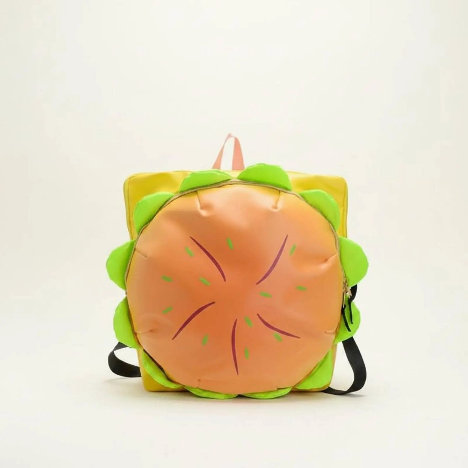 Hamburger Backpack Cute Cartoon Backpack Hamburger Purse 3D Design Fashion Accessory Funny Design for Parents and Kids, Shopping view 2