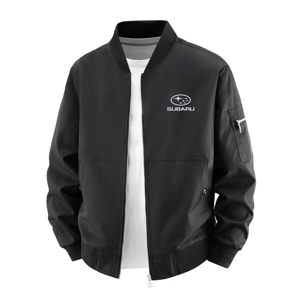 

New SUBARU Men's Pilot Spring and Autumn Loose Large Jacket, Baseball Collar, Trendy Casual workwear Top, Jacket Thin