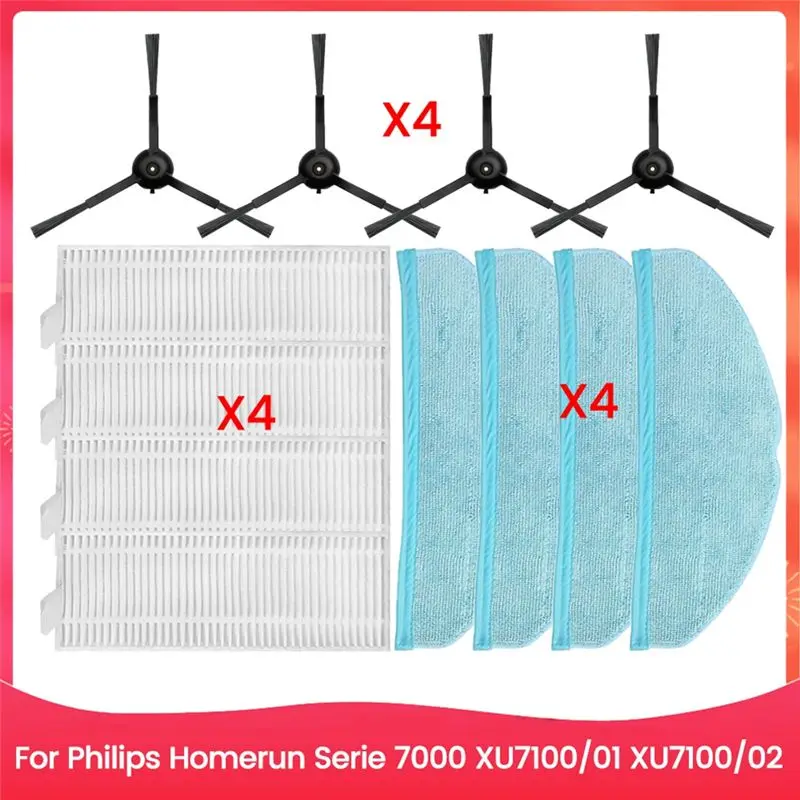 A11R For Homerun Serie 7000 XU7100/01 XU7100/02 Spare Parts Side Brush Hepa Filter Mop Cloth Cleaning Accessories