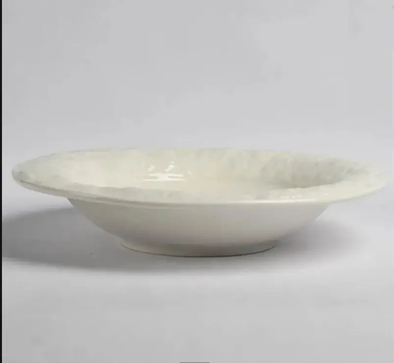 

Western-style Hotel Restaurant Dessert Cake Plate Round Ceramic Steak Nordic Style Home Kitchen White Tableware