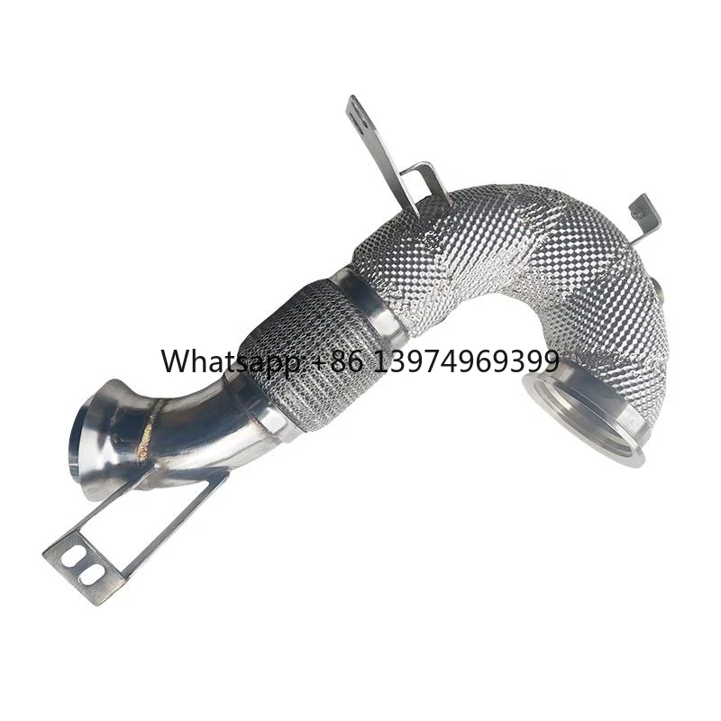 For High Flow Stainless Steel Exhaust Downpipe Heat Shield for 2018+ Mercedes-benz AMG M256 GT50 GT53 GLE53 GLS53 E53