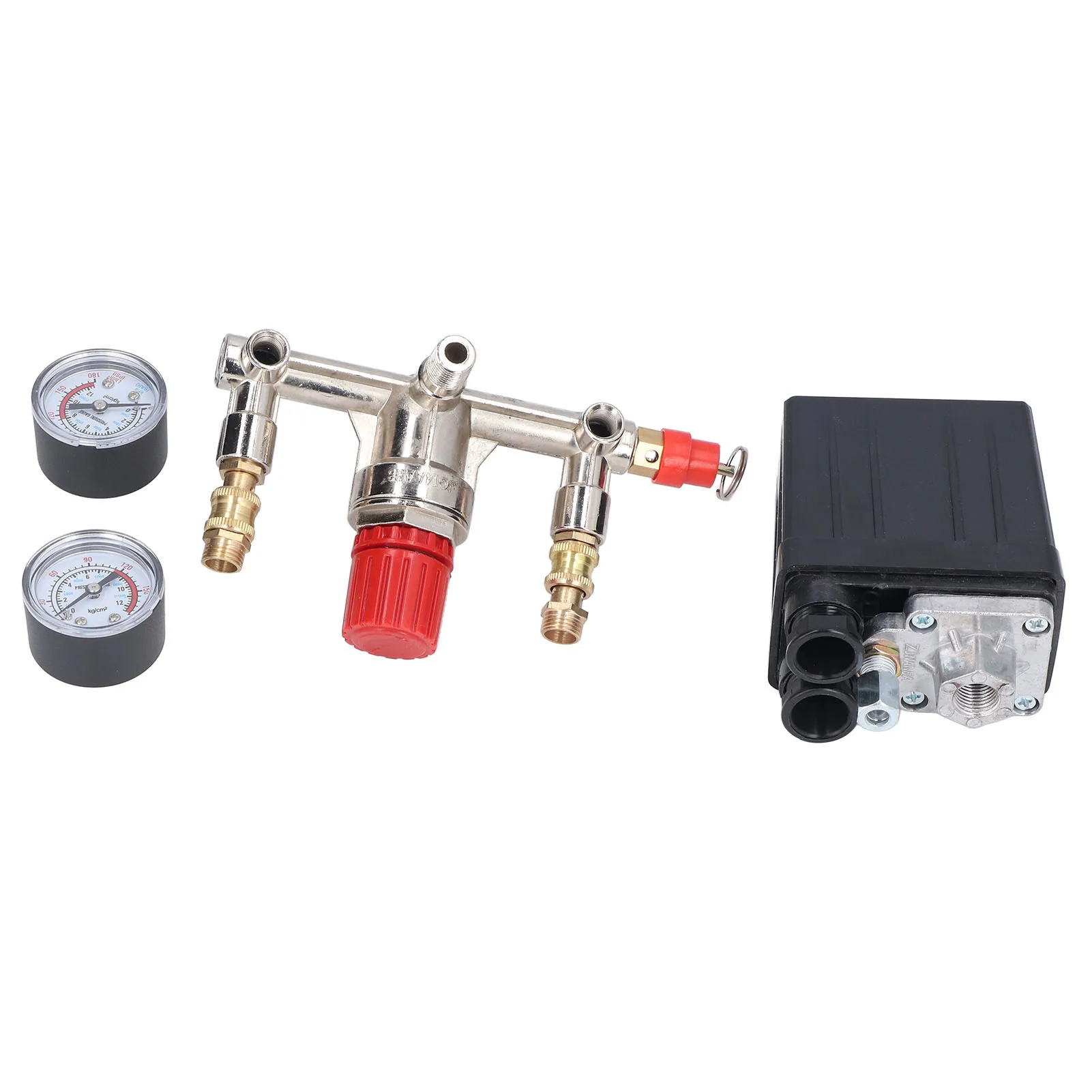 Air Compressor Pressure Valve Kit Vertical  Manifold Regulator 90‑120PSI AC Air Compressor Pressure  Control Valve