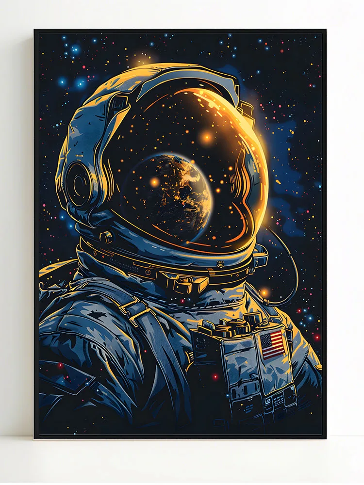 Astronaut canvas painting poster Astronaut space canvas print home room wall art decoration frameless painting