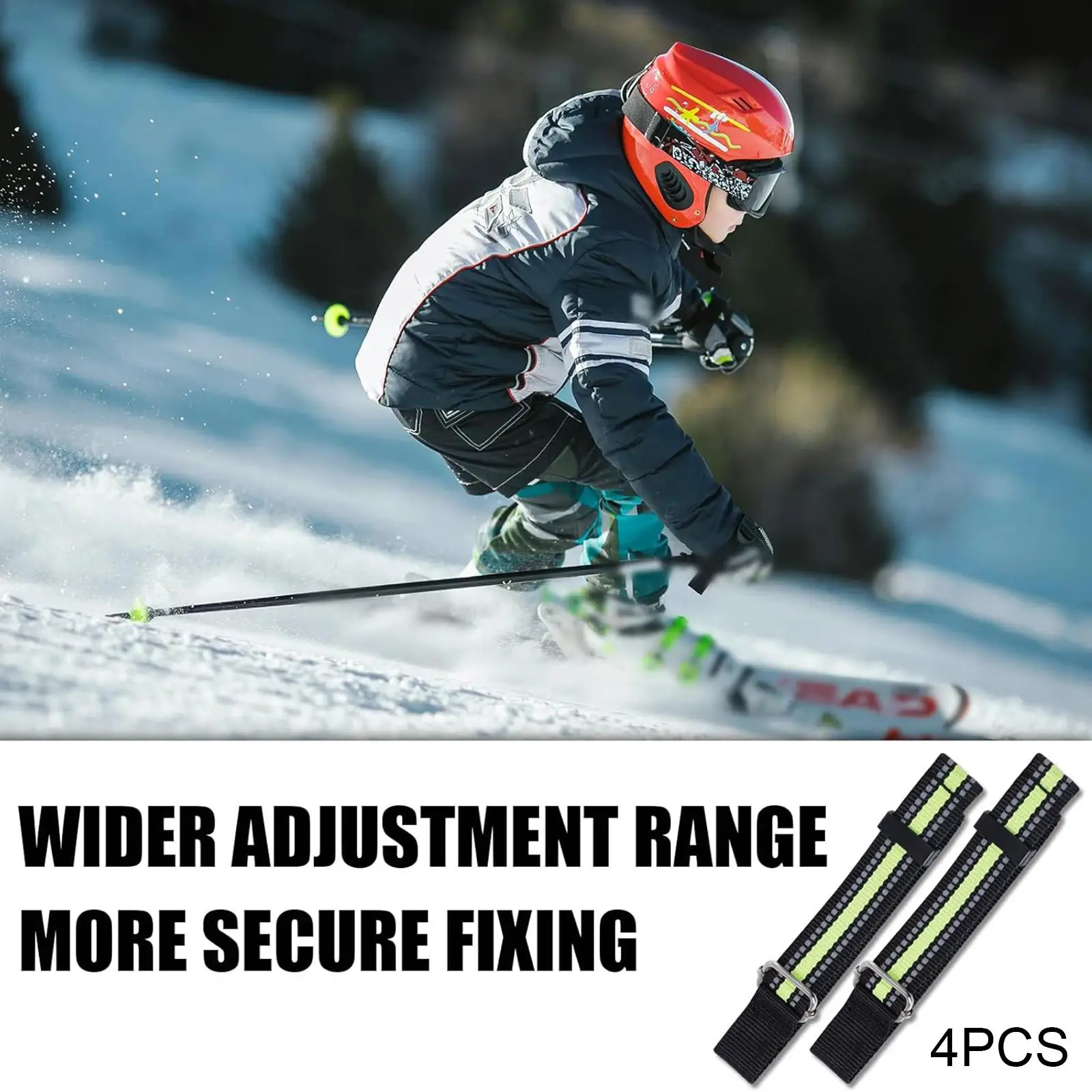 Ski Brake Retainer Strap Fast Release Buckle Portable Carry Handle Straps Adjustable Outdoor Retainer Bands for Snowboards