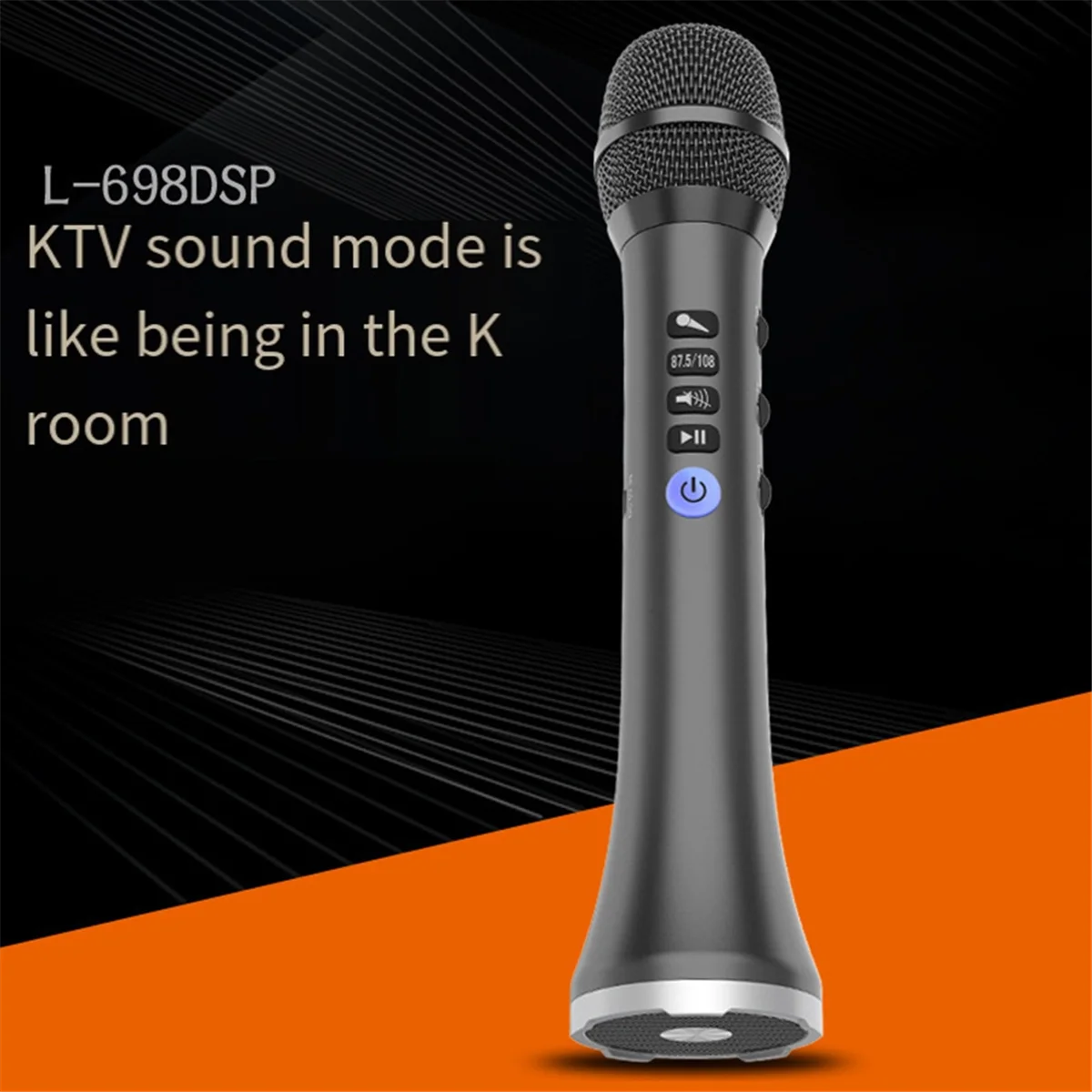 Retail! L-698DSP 20W Bluetooth Microphone with Wireless Speaker for Enhanced Sound Quality Black