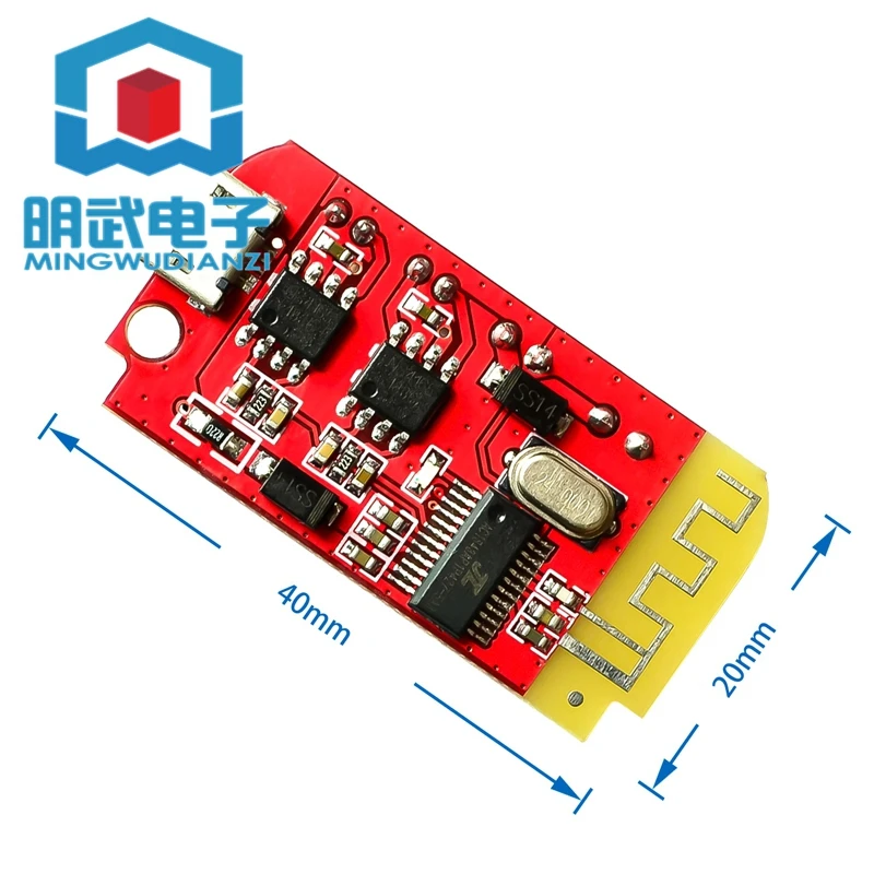 CT14 Micro 4.2 Stereo Bluetooth Power Amplifier Board Audio Module Class F 5W+5W With Charging DIY Modified Speaker