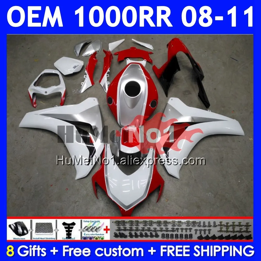 OEM Injection For HONDA CBR1000 CBR 1000 RR CC Red white 61No.183 CBR 1000RR 2008 2009 2010 2011 CBR1000RR 08 09 10 11 Fairing