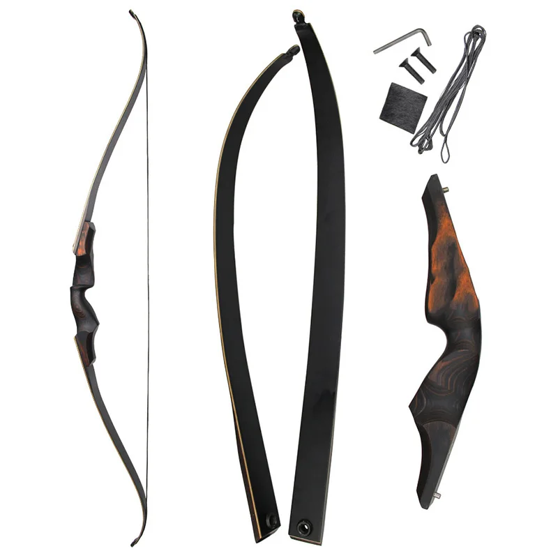 20-60lbs Archery Recurve Bow Set 60Inch Takedown Longbow High-Density Technology Wood Handle for Hunting Shooting Accessory