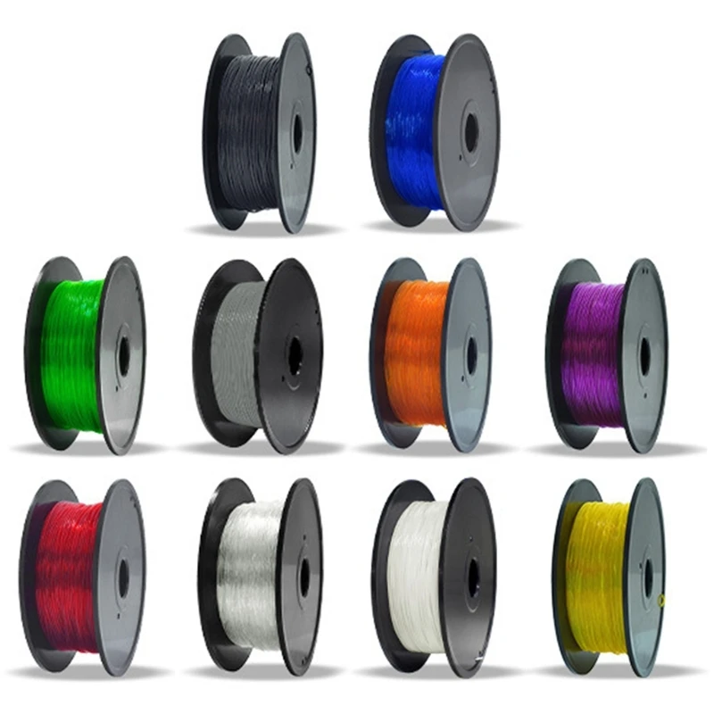 TPU 3D Printers Filament 1.75mm, DimensionalAccuracy +/- 0.03mm, 0.8KG Spool (1.76lbs) TPU Flexible Filament