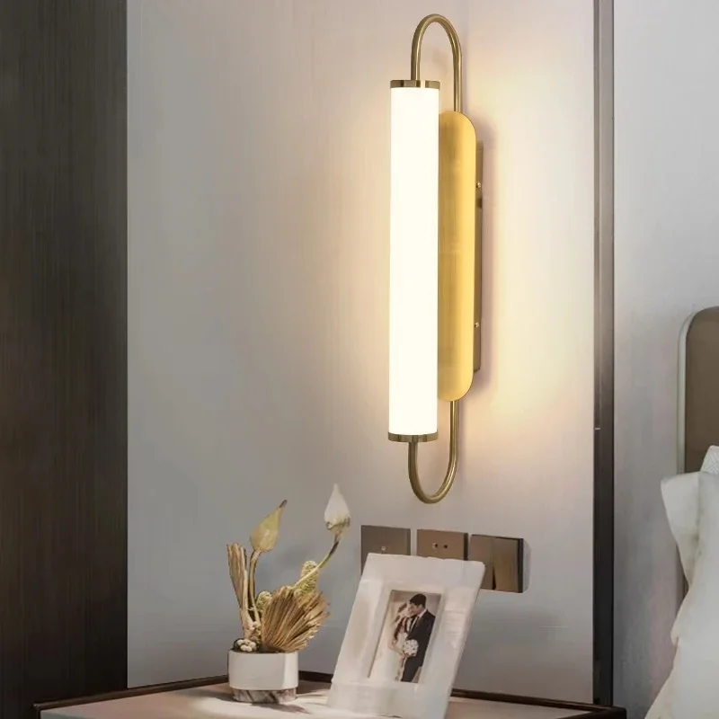 

White Tube Wall Lamps Modern Dining Living Room Home Decor Wall Sconce Creative Bedroom Bedside Lighting fixture