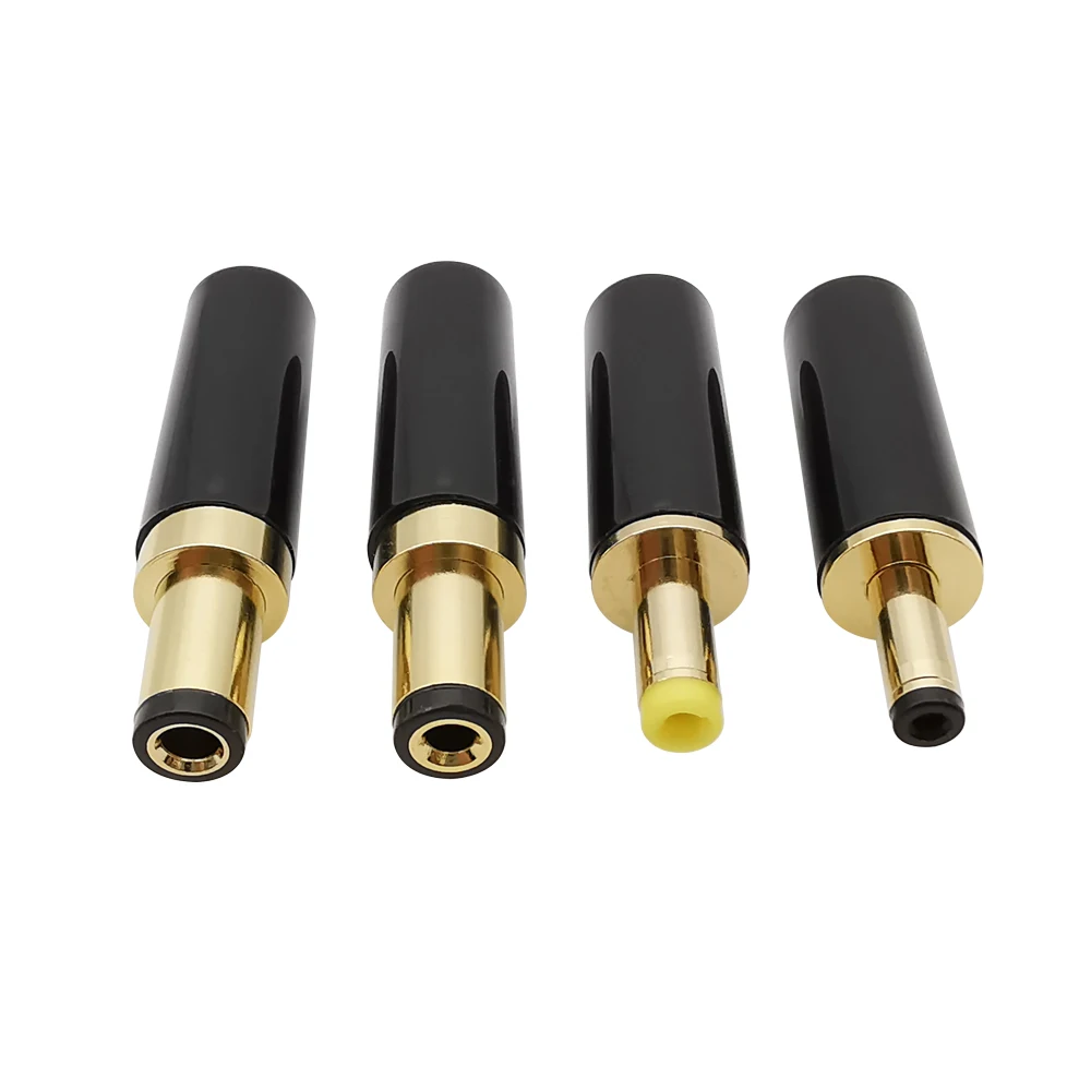 1/2/5Pcs Gold Plated DC Power Plug Connector 5.5x2.1mm/5.5x2.5mm 4.0x1.7mm / 3.5x1.35mm DC Male Plug DIY Welding Output Adapter