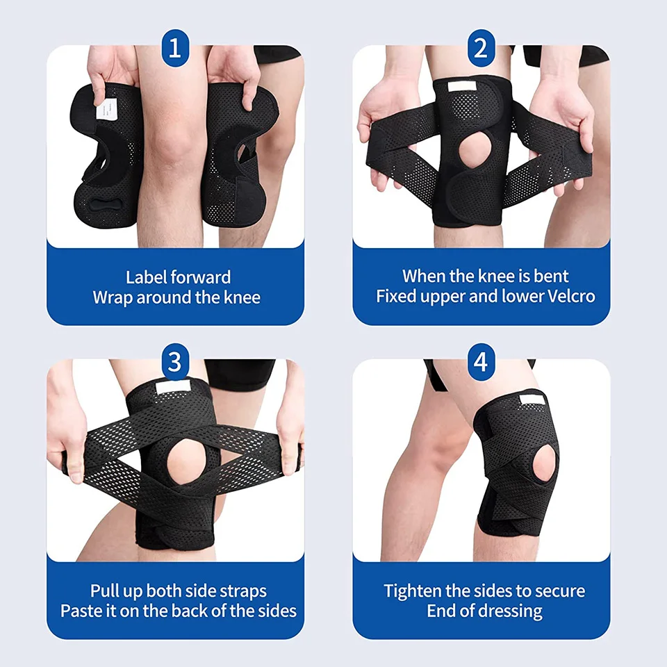 LOOGDEEL 1PC Knee Pad The Treatment Knee Joint Pain Knee Pad Side Stabilizer Patellar Gel Pad Meniscus ACL MCL