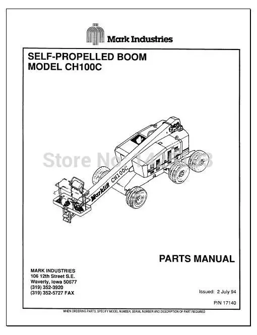 Manuale dell'officina Mark Lift e manuali delle parti