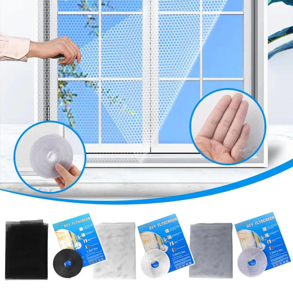 

New Indoor Insect Fly Screen Curtain Mesh Bug Mosquito Netting Door Window Anti Mosquito Net DIY Repair Patch Stickers