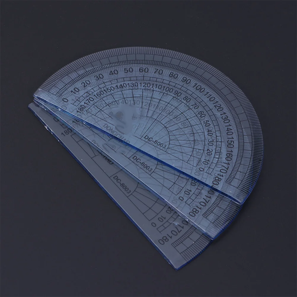 

15pcs Clear Plastic Protractor 180 Degree Math Protractor For Student School Office Use Measuring Tool Small Size Half