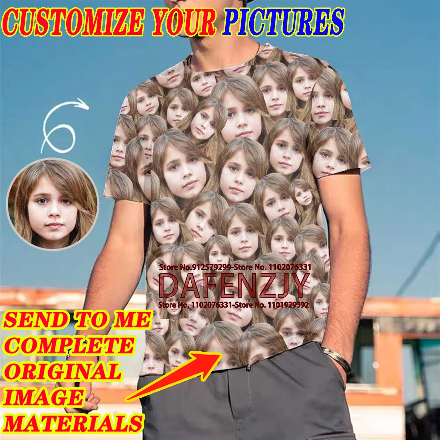 3D Harajuku Custom Your Photo/name 3D All Over Printed T Shirt Men/Women Short Sleeve Harajuku Tshirt Customized T-shirt