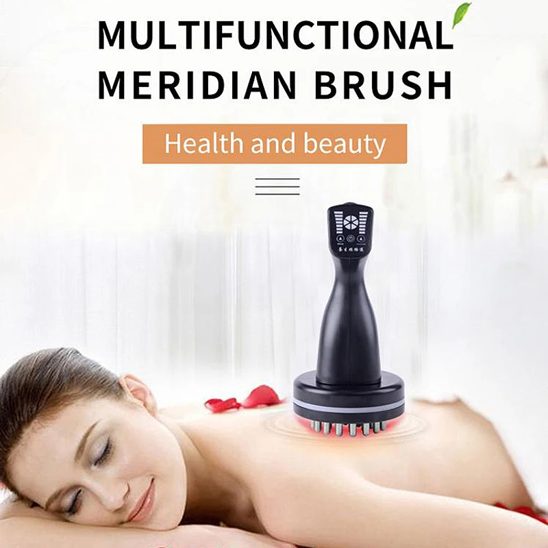 Microcurrent Meridian Scrape Infrared Body Detoxification Massage Comb Regimen Dredging Warm Brush Shape Promote Blood Relaxing