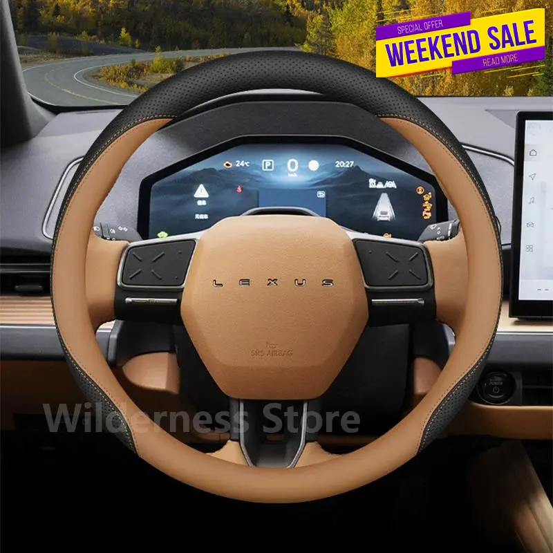 Leather Steering Wheel Cover For Lexus ES200 ES300h RX300 RX350h NX UX TX LX600 LM GX LS TXL VX Series 2025 interior Accessories